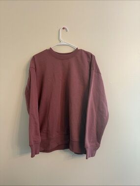 Women's Mauve Crewneck Sweater - Classic Relaxed Fit